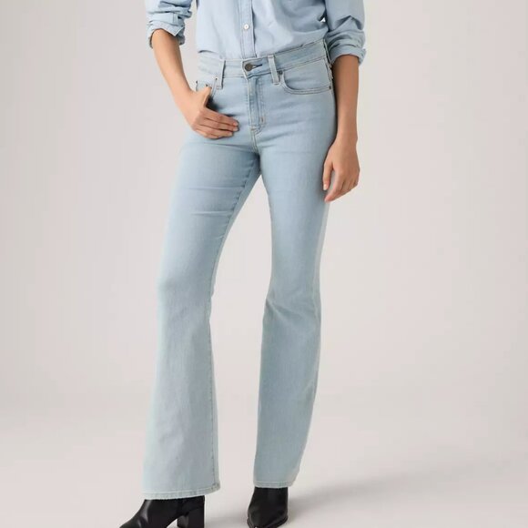Levi's 726 High Rise Flare Women's Jeans in Different Route Light Blue Sz 26x32 - Picture 1 of 16